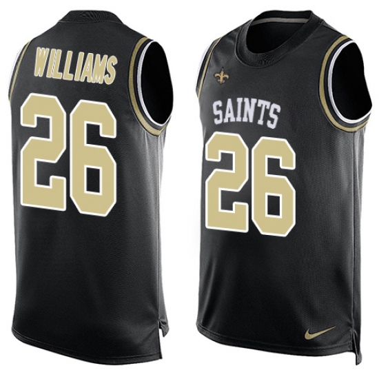 Men's Nike New Orleans Saints 26 P. J. Williams Limited Black Player Name & Number Tank Top NFL Jersey