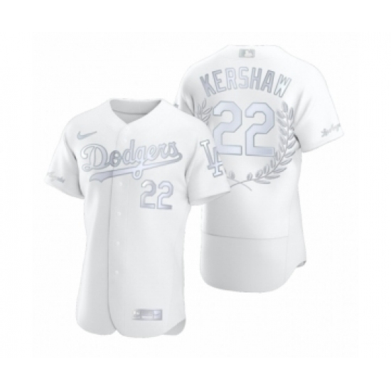 Men's Clayton Kershaw 22 Los Angeles Dodgers White Awards Collection NL MVP Jersey