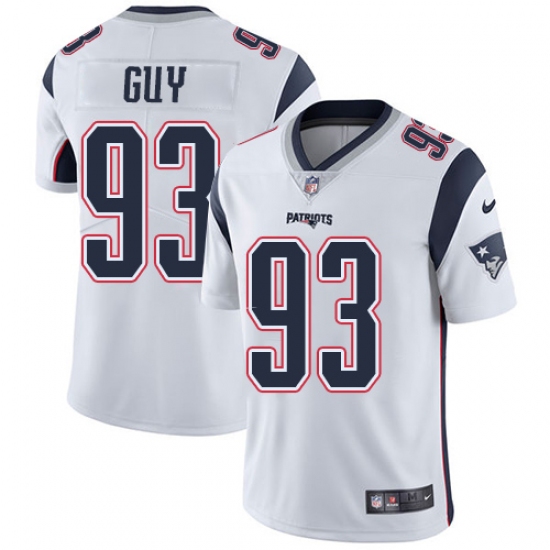 Youth Nike New England Patriots 93 Lawrence Guy White Vapor Untouchable Limited Player NFL Jersey