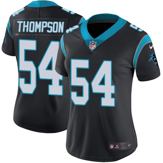 Women's Nike Carolina Panthers 54 Shaq Thompson Black Team Color Vapor Untouchable Limited Player NFL Jersey