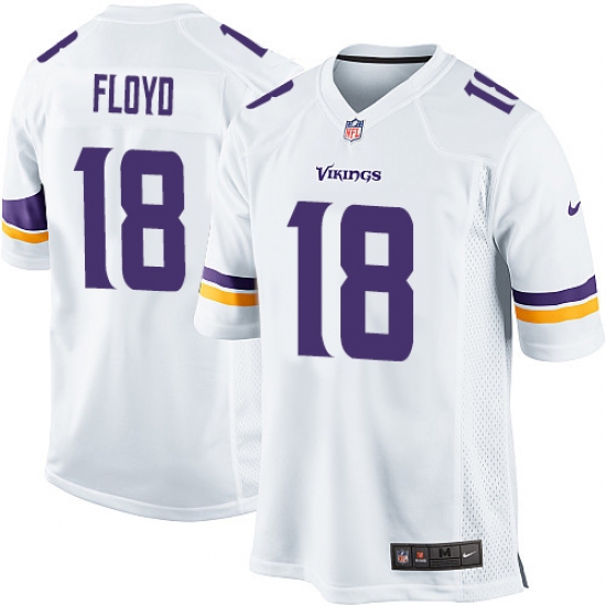 Men's Nike Minnesota Vikings 18 Michael Floyd Game White NFL Jersey