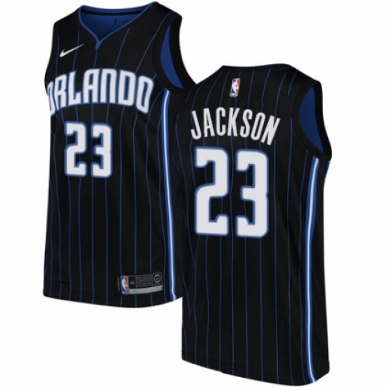 Women's Nike Orlando Magic 23 Justin Jackson Swingman Black NBA Jersey Statement Edition