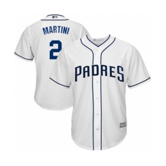 Youth San Diego Padres 2 Nick Martini Authentic White Home Cool Base Baseball Player Jersey