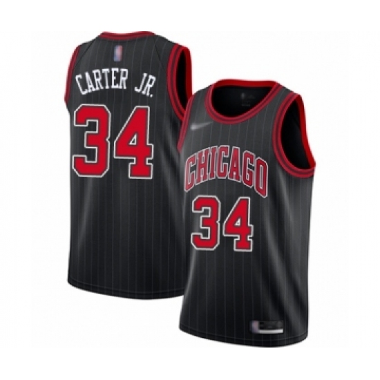 Women's Chicago Bulls 34 Wendell Carter Jr. Swingman Black Finished Basketball Jersey - Statement Edition