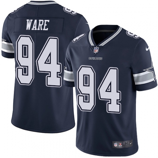 Youth Nike Dallas Cowboys 94 DeMarcus Ware Navy Blue Team Color Vapor Untouchable Limited Player NFL Jersey