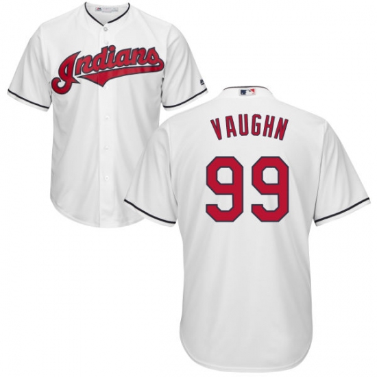 Men's Majestic Cleveland Indians 99 Ricky Vaughn Replica White Home Cool Base MLB Jersey