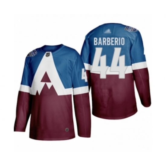 Youth Colorado Avalanche 44 Mark Barberio Authentic Burgundy Blue 2020 Stadium Series Hockey Jersey