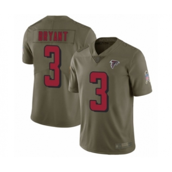 Youth Atlanta Falcons 3 Matt Bryant Limited Olive 2017 Salute to Service Football Jersey