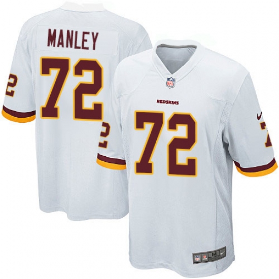 Men's Nike Washington Redskins 72 Dexter Manley Game White NFL Jersey