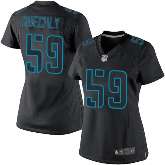 Women's Nike Carolina Panthers 59 Luke Kuechly Limited Black Impact NFL Jersey