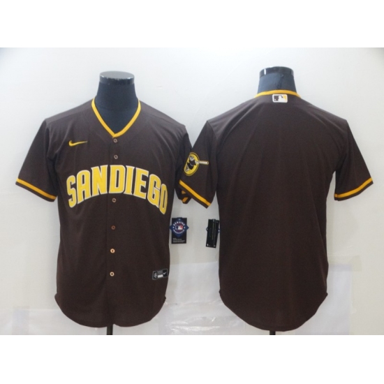 Men's San Diego Padres Blank Brown Jersey