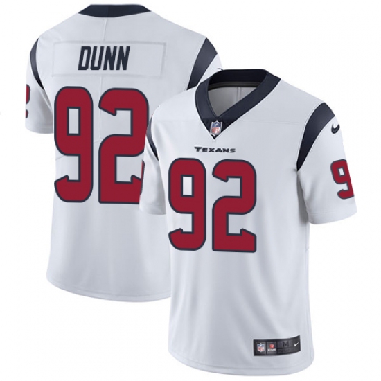 Men's Nike Houston Texans 92 Brandon Dunn White Vapor Untouchable Limited Player NFL Jersey