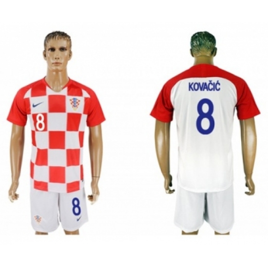 Croatia 8 Kovacic Home Soccer Country Jersey