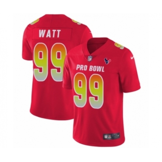 Men's Nike Houston Texans 99 J.J. Watt Limited Red AFC 2019 Pro Bowl NFL Jersey