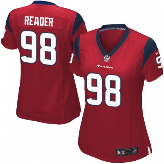 Women's Nike Houston Texans 98 D.J. Reader Game Red Alternate NFL Jersey