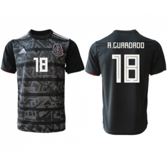 Mexico 18 A.Guardado Black Soccer Country Jersey