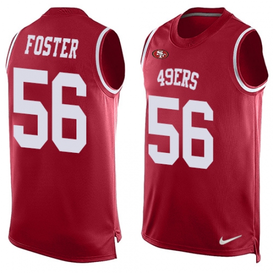 Men's Nike San Francisco 49ers 56 Reuben Foster Limited Red Player Name & Number Tank Top NFL Jersey