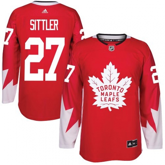 Youth Adidas Toronto Maple Leafs 27 Darryl Sittler Authentic Red Alternate NHL Jersey