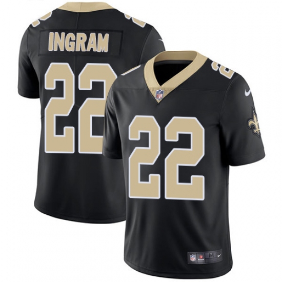 Youth Nike New Orleans Saints 22 Mark Ingram Black Team Color Vapor Untouchable Limited Player NFL Jersey