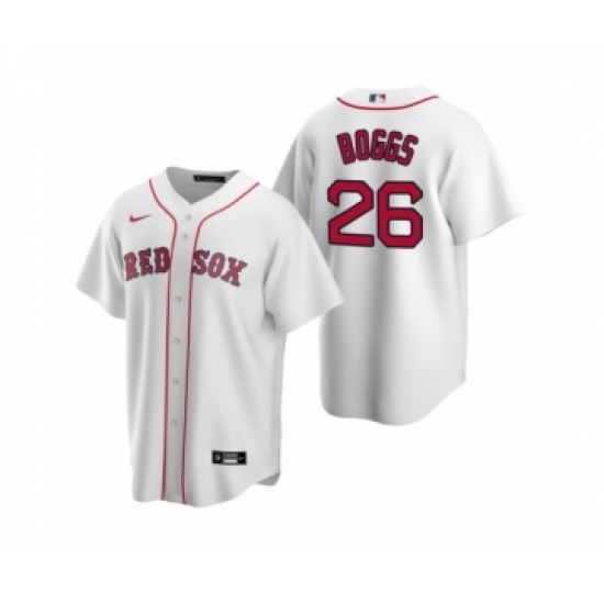 Women's Boston Red Sox 26 Wade Boggs Nike White Replica Home Jersey