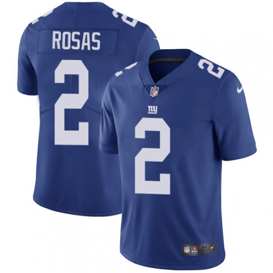 Men's Nike New York Giants 2 Aldrick Rosas Royal Blue Team Color Vapor Untouchable Limited Player NFL Jersey