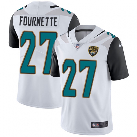 Men's Nike Jacksonville Jaguars 27 Leonard Fournette White Vapor Untouchable Limited Player NFL Jersey