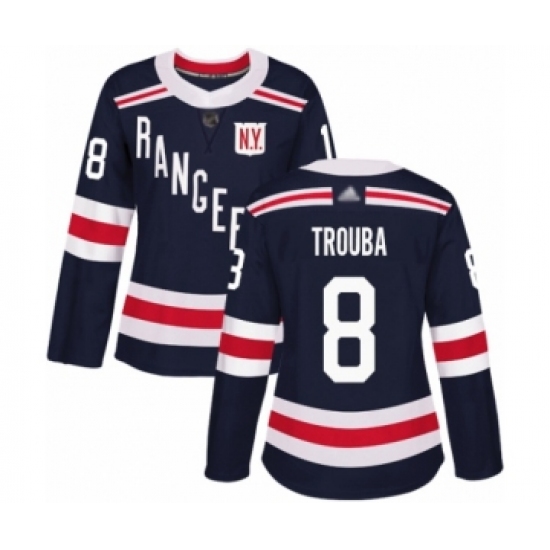 Women's New York Rangers 8 Jacob Trouba Authentic Navy Blue 2018 Winter Classic Hockey Jersey