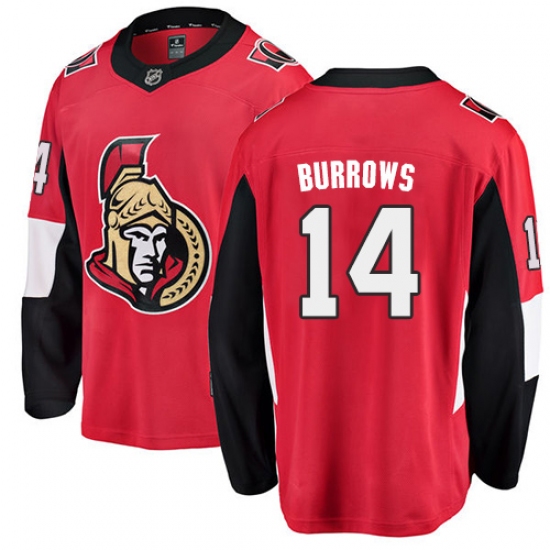 Men's Ottawa Senators 14 Alexandre Burrows Fanatics Branded Red Home Breakaway NHL Jersey