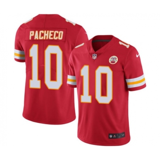Men's Kansas City Chiefs 10 Isiah Pacheco Red Vapor Untouchable Limited Stitched Football Jersey