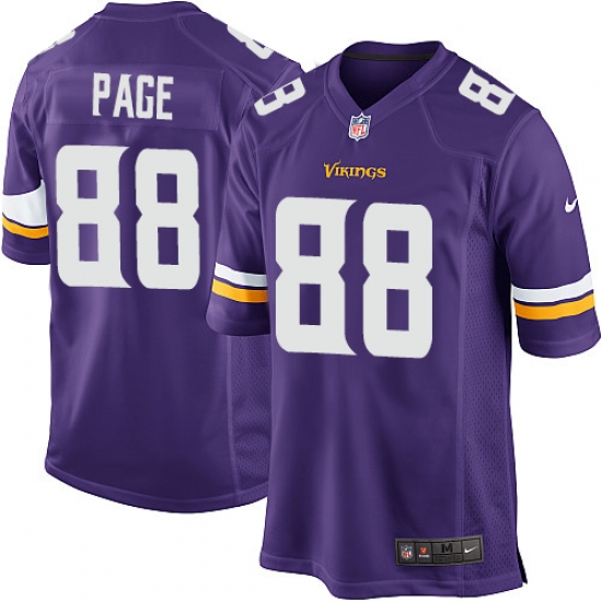 Men's Nike Minnesota Vikings 88 Alan Page Game Purple Team Color NFL Jersey