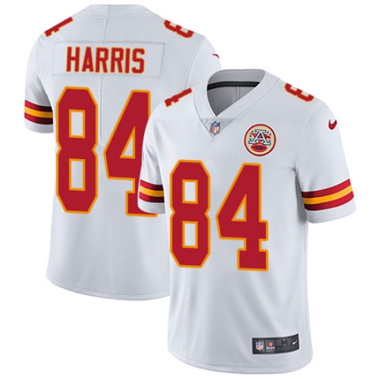 Men's Nike Kansas City Chiefs 84 Demetrius Harris White Vapor Untouchable Limited Player NFL Jersey