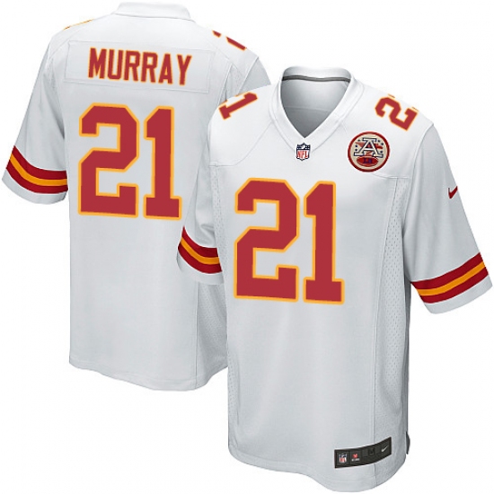 Men's Nike Kansas City Chiefs 21 Eric Murray Game White NFL Jersey