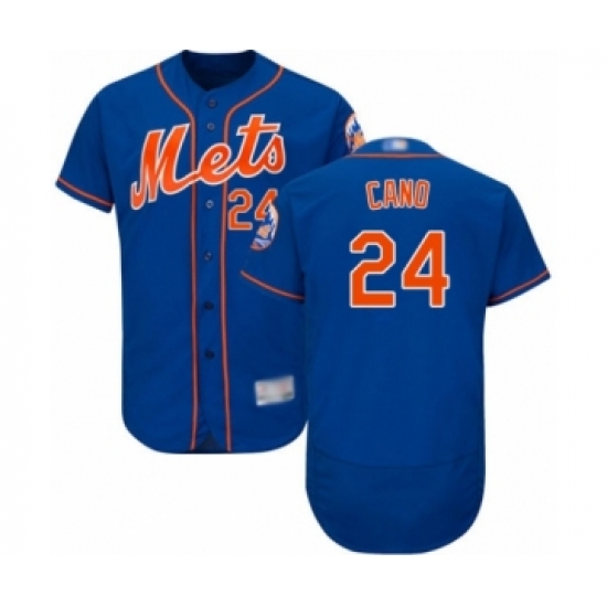 Men's New York Mets 24 Robinson Cano Royal Blue Alternate Flex Base Authentic Collection Baseball Jersey