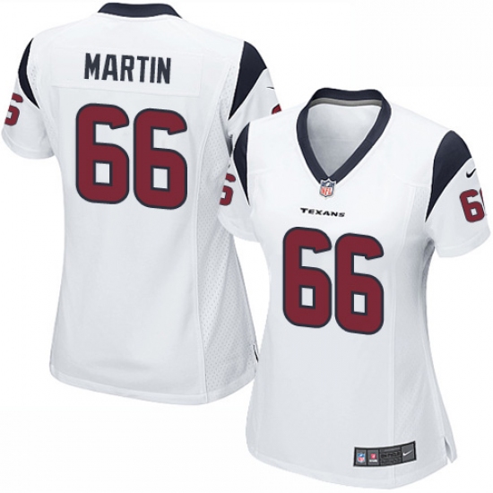 Women's Nike Houston Texans 66 Nick Martin Game White NFL Jersey