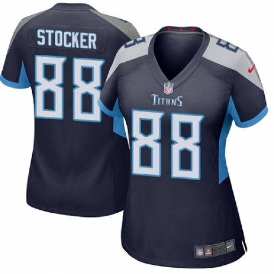 Women's Nike Tennessee Titans 88 Luke Stocker Game Navy Blue Team Color NFL Jersey