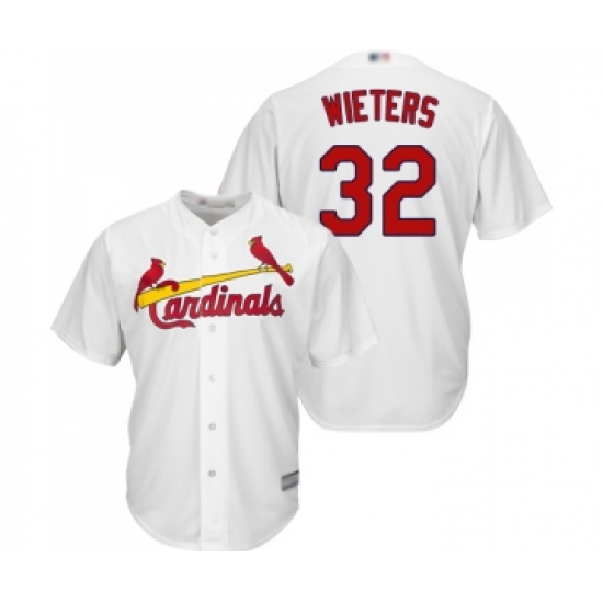 Men's St. Louis Cardinals 32 Matt Wieters Replica White Home Cool Base Baseball Jersey