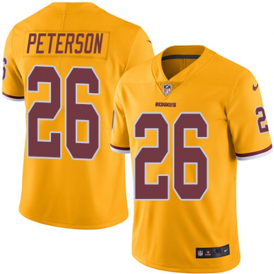 Men's Nike Washington Redskins 26 Adrian Peterson Elite Gold Rush Vapor Untouchable NFL Jersey