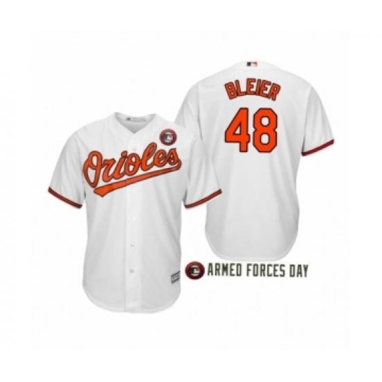 Women's Baltimore Orioles 2019 Armed Forces Day48 Richard Bleier White Jersey