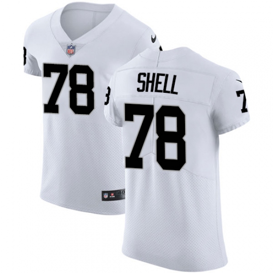 Men's Nike Oakland Raiders 78 Art Shell White Vapor Untouchable Elite Player NFL Jersey