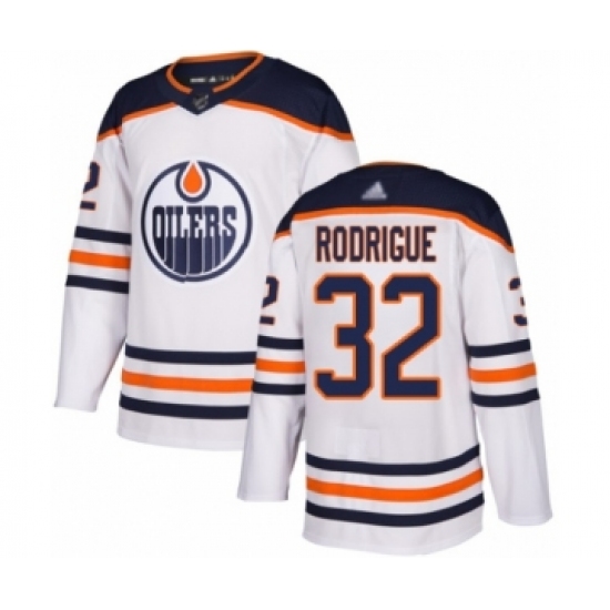 Youth Edmonton Oilers 32 Olivier Rodrigue Authentic White Away Hockey Jersey