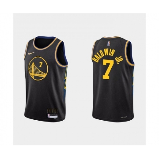 Men's Golden State Warriors 7 Patrick Baldwin Jr. 2022 Black Stitched Basketball Jersey