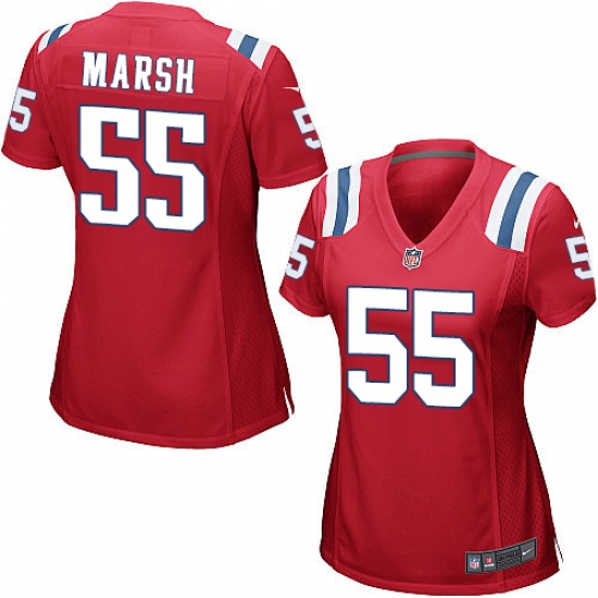 Women's Nike New England Patriots 55 Cassius Marsh Game Red Alternate NFL Jersey