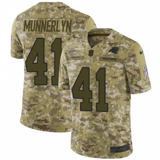 Youth Nike Carolina Panthers 41 Captain Munnerlyn Limited Camo 2018 Salute to Service NFL Jersey