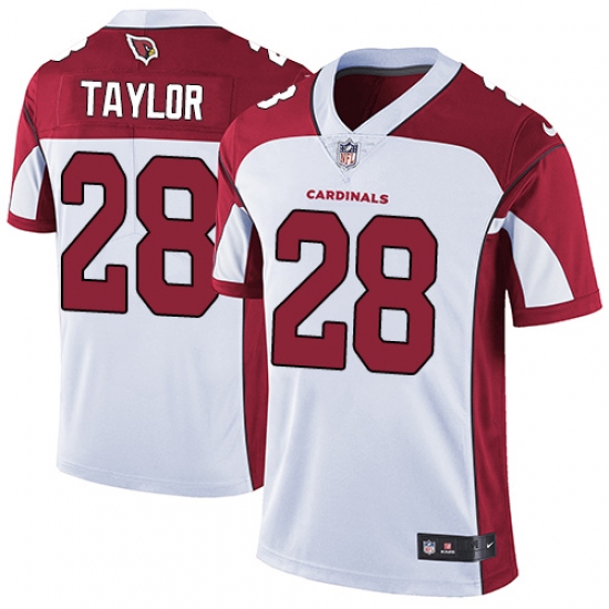 Men's Nike Arizona Cardinals 28 Jamar Taylor White Vapor Untouchable Limited Player NFL Jersey