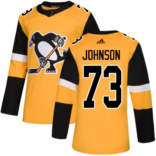 Youth Adidas Pittsburgh Penguins 73 Jack Johnson Authentic Gold Alternate NHL Jersey