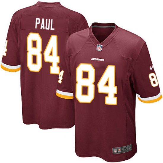 Men's Nike Washington Redskins 84 Niles Paul Game Burgundy Red Team Color NFL Jersey