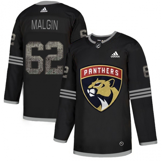 Men's Adidas Florida Panthers 62 Denis Malgin Black Authentic Classic Stitched NHL Jersey