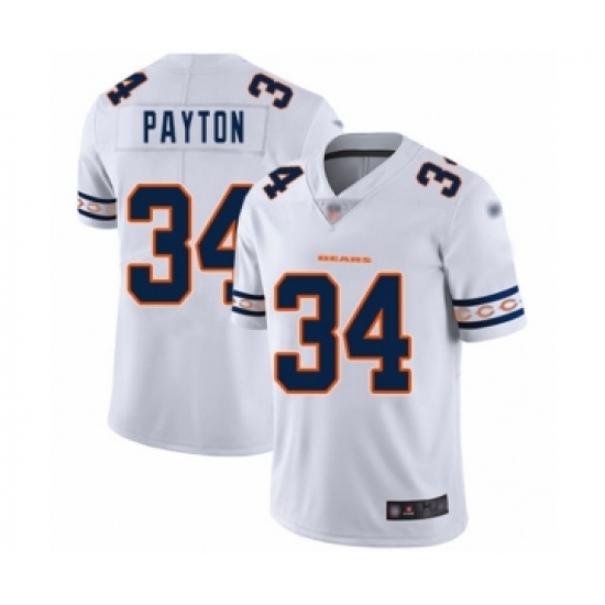 Men's Chicago Bears 34 Walter Payton White Team Logo Fashion Limited Football Jersey