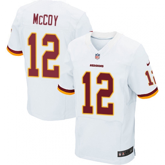 Men's Nike Washington Redskins 12 Colt McCoy Elite White NFL Jersey