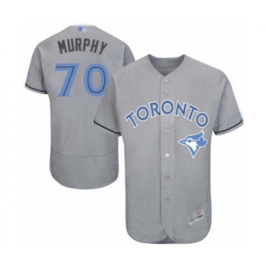 Men's Toronto Blue Jays 70 Patrick Murphy Authentic Gray 2016 Father's Day Fashion Flex Base Baseball Player Jersey